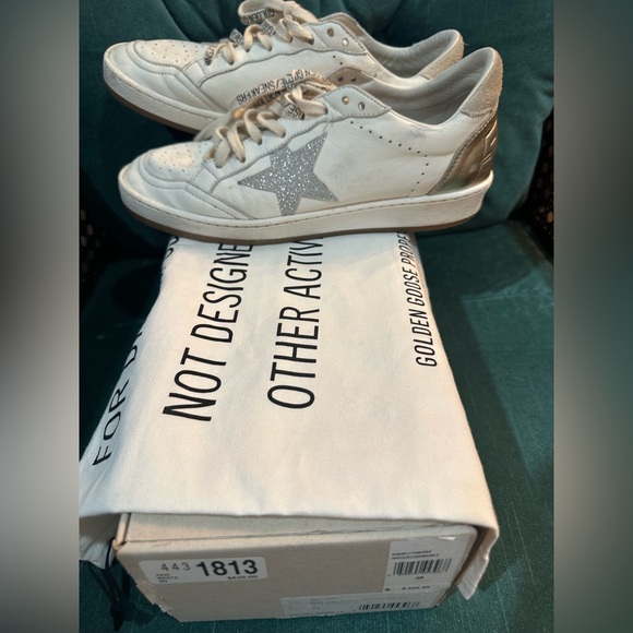 Golden Goose Ballstar metallic leather Women's Sneakers size 8 - Picture 6 of 7